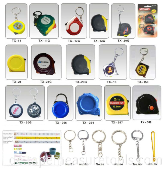 tragbar billiger 1m Mini-Maßband Schlüsselanhänger kleines Maßband mit Schlüsselring